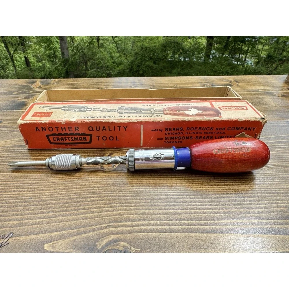 Vintage Craftsman‎ Automatic Spiral Ratchet Screwdriver West Germany Sears Box